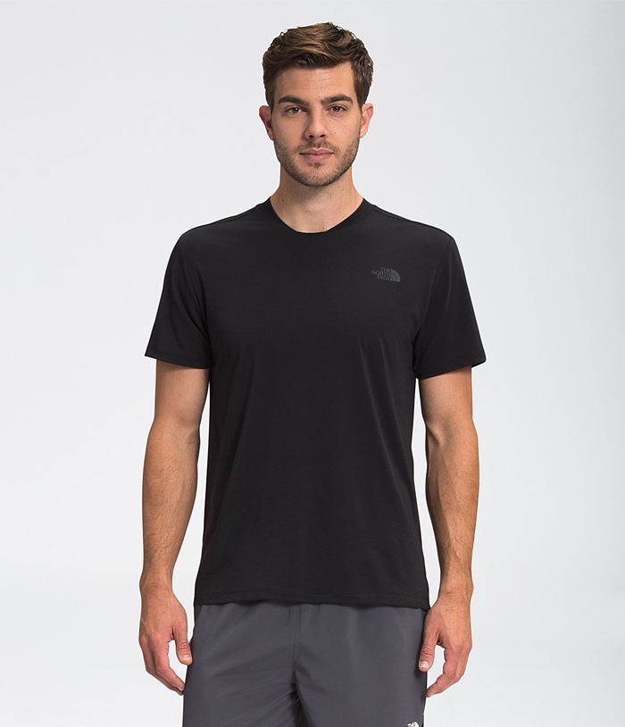 The North Face T-Shirts Wander Short Sleeve Black - Mens - Thailand CSUWP-0279